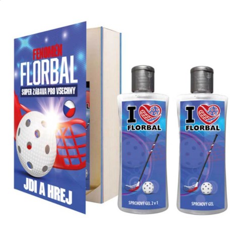 Kosmetická sada kniha pro florbalistu sprchový gel 2 x 250 ml