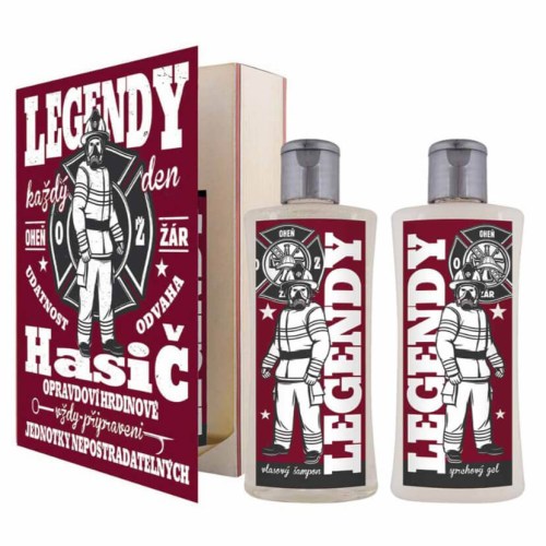Kosmetická sada kniha pro hasiče - sprchový gel 250 ml a šampon 250 ml