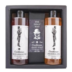 Kosmetická sada pro muže Gentleman - sprchový gel 250 ml, mýdlo 145 g a šampon 250 ml