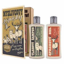 Kosmetická sada pro myslivce - sprchový gel 250 ml a šampon 250 ml - kniha