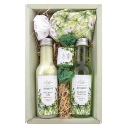 Kosmetický balíček s konopným olejem - sprchový gel 200 ml šampon 200 ml mýdlo 30 g a sůl 150 g